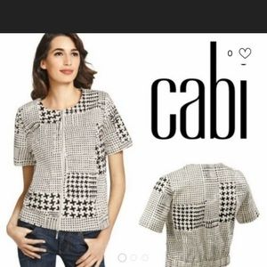 Cabi Black Ivory Jacket medium cropped Excellent RARE HTF